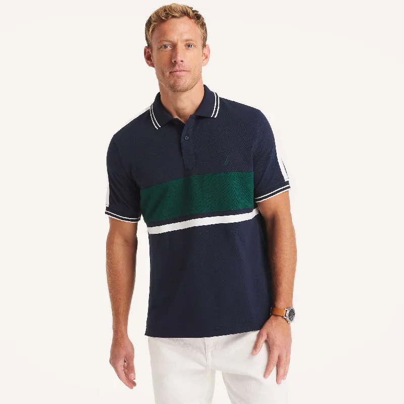 Nautica Mens Classic Fit Colorblock Polo