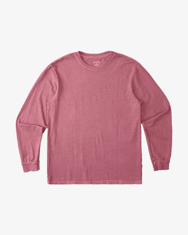 Essential Wave Washed Long Sleeve T-Shirt - Faded Rose