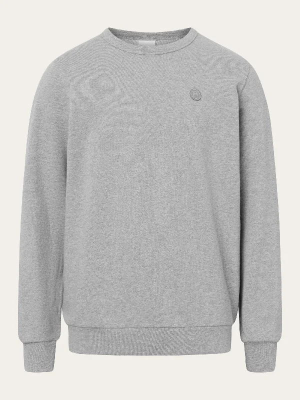 Basic badge sweat - Grey Melange