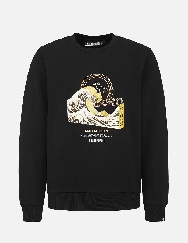 3D Ukiyo-E Foil Print Sweatshirt