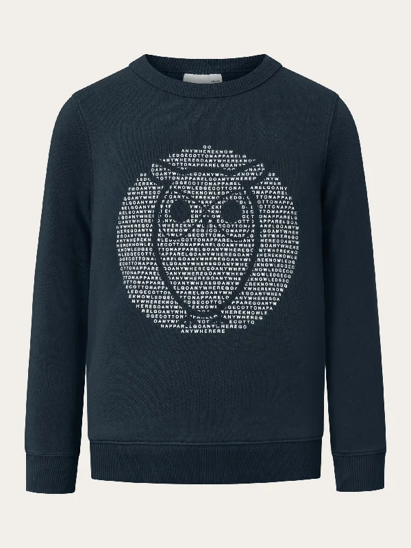 Sweat with big owl print - Total Eclipse