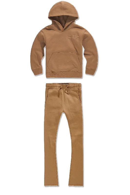 Kids Hoodie Stacked Fleece Bundle (Mocha)