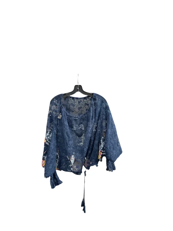 Top Long Sleeve By Free People In Navy, Size: M