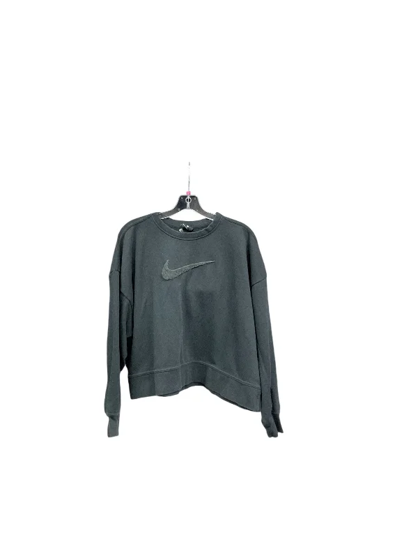 Athletic Top Long Sleeve Crewneck By Nike In Black, Size: Xl