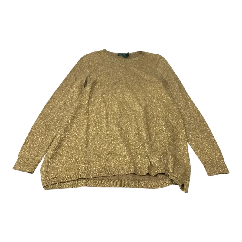 Top Long Sleeve By Ralph Lauren In Gold, Size: M