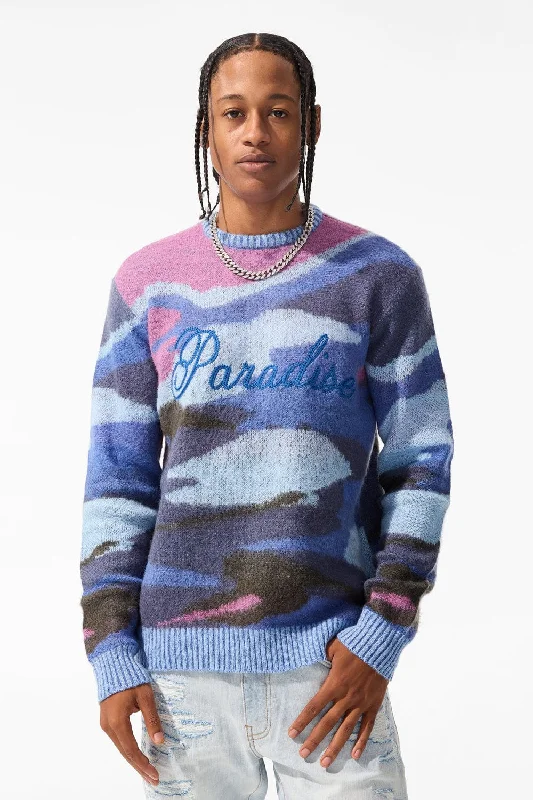 Paradise Mirage Crewneck Sweater (Blue)