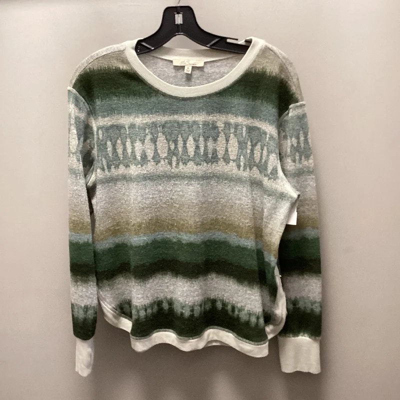 Top Long Sleeve By LESEREIN In Green, Size: M