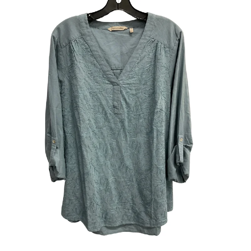 Top Long Sleeve By Soft Surroundings In Blue, Size: 1x