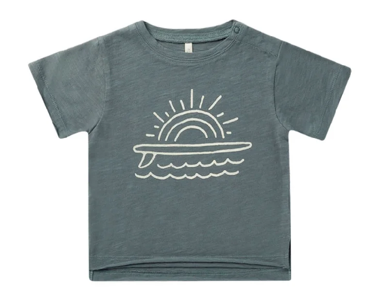 Rylee & Cru Boys Indigo Raw Edge T Shirt