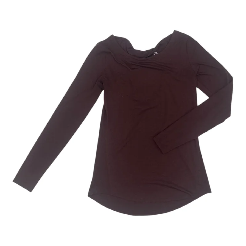 Athletic Top Ls Crewneck By Athleta In Purple, Size:Xxs