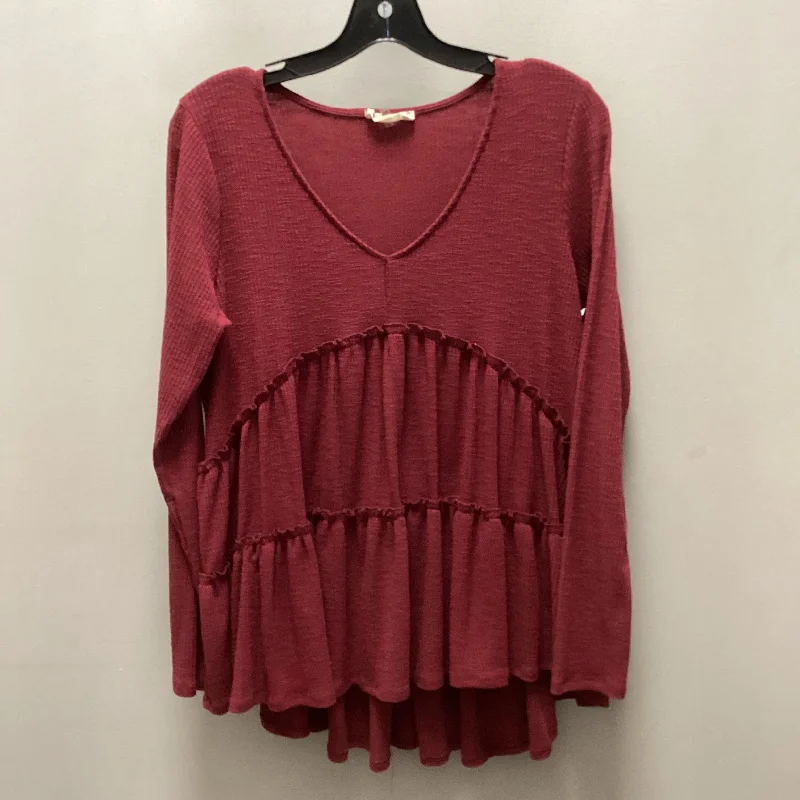 Top Long Sleeve Basic By Altard State In Red, Size: M