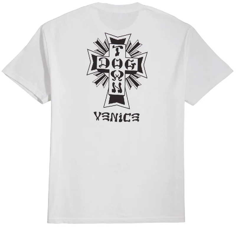 Dogtown Cross Logo Venice T-Shirt - White/Black