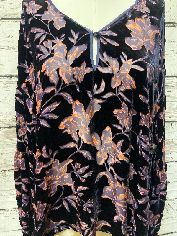 Top Long Sleeve By Sundance In Floral Print, Size: Xxl