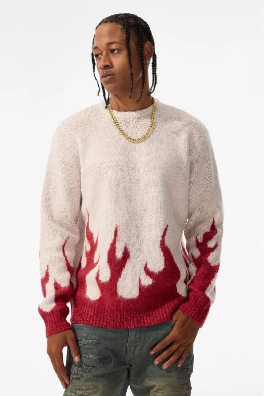 Inferno Crewneck Sweater (Blood Ivory)