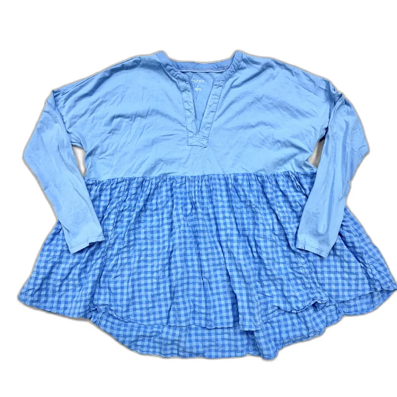 Top Long Sleeve By Pilcro In Blue, Size: S