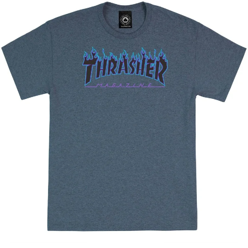 Thrasher Flame T-Shirt - Dark Heather