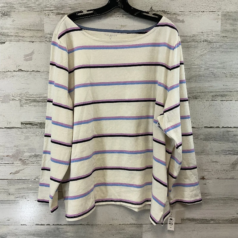 Top Long Sleeve By Talbots In White, Size: 3x