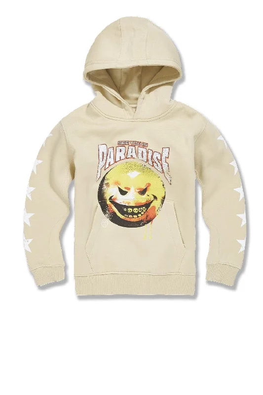 Kids Bad Intentions Pullover Hoodie (Khaki)