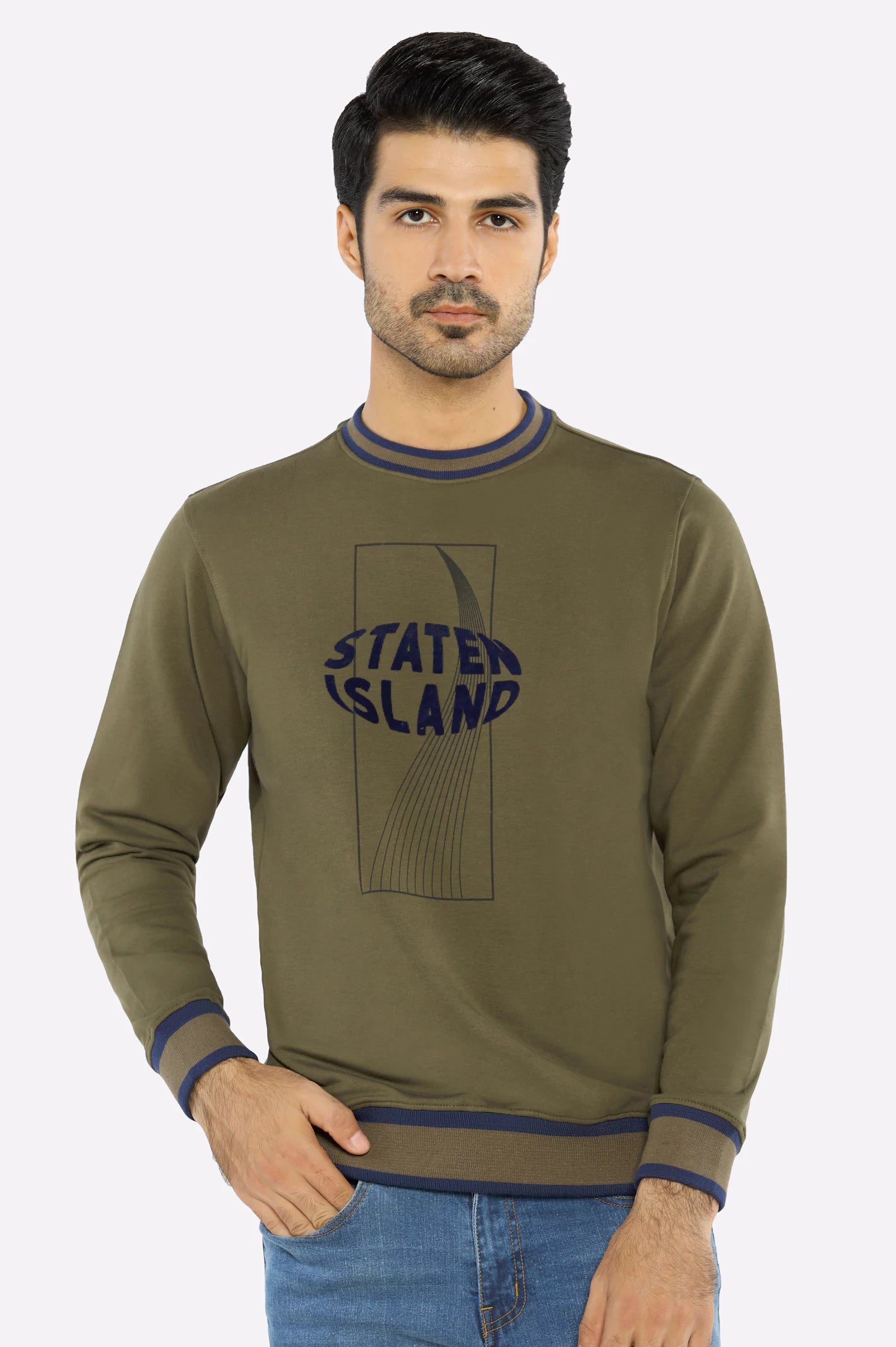 Olive Graphic Sweatshirt