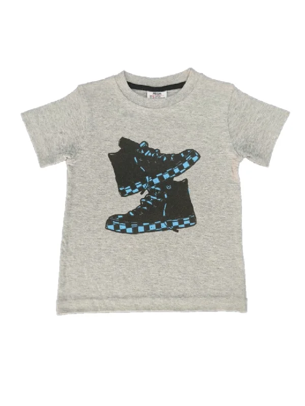 Mish Boys Heather Sneaker Check T Shirt