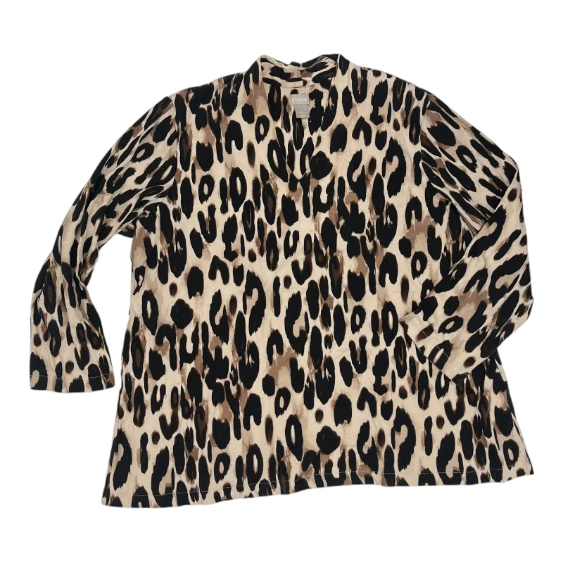 Top Ls By Chicos In Animal Print, Size:2X