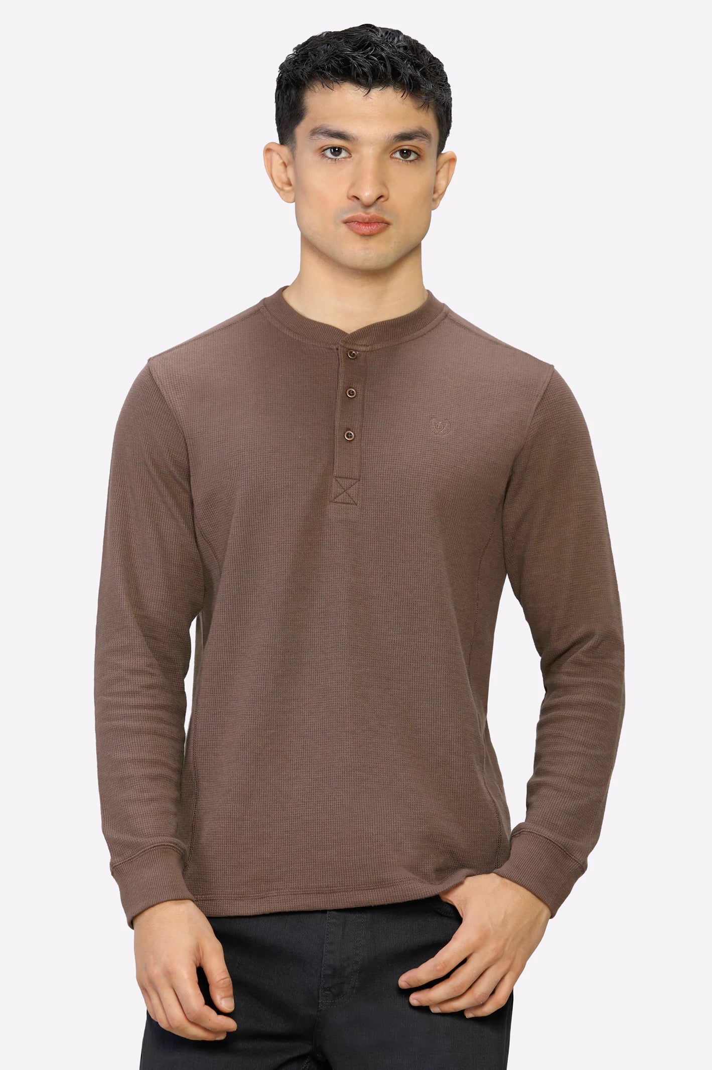 Brown Full Sleeves T-Shirt