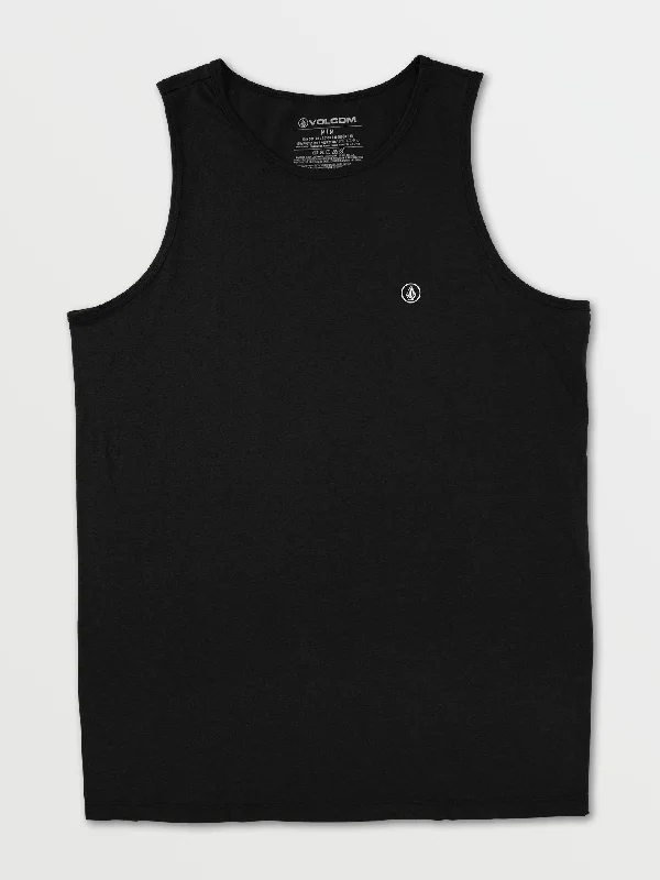 V Circle Stone Tank - Black