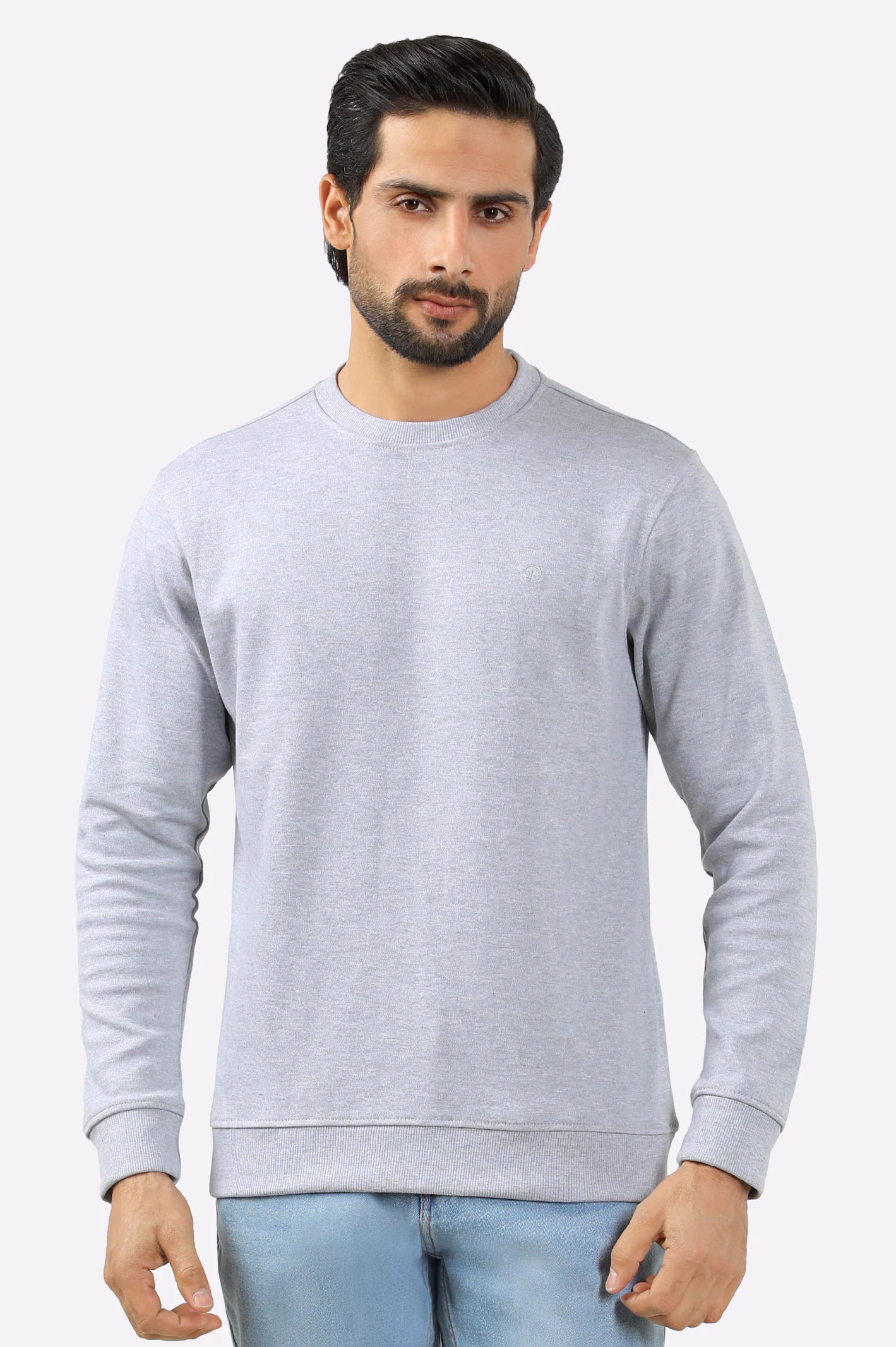 Heather Grey Round Neck Sweatshirt