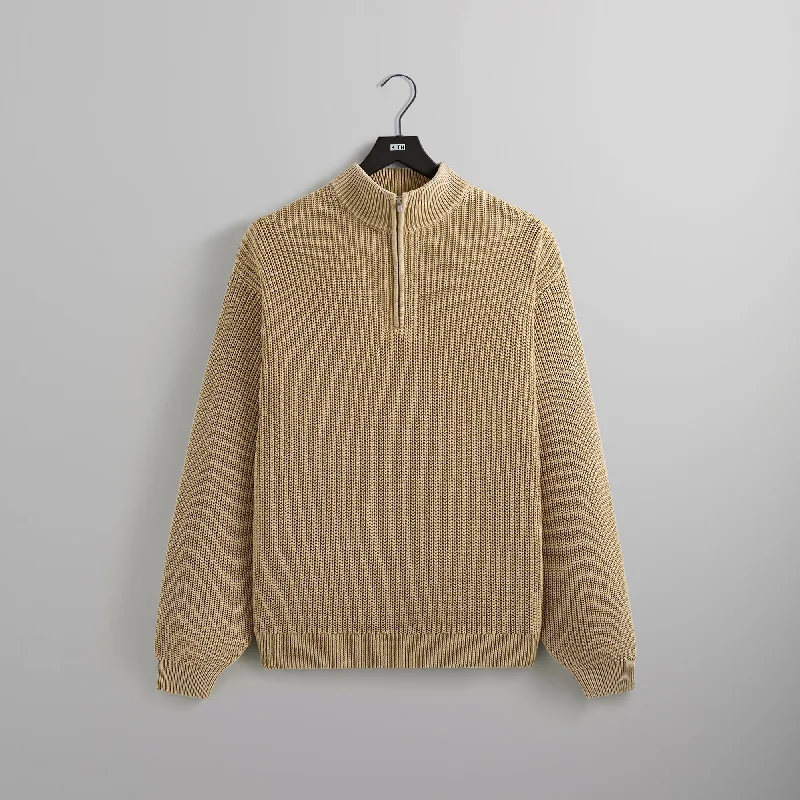 Kith Garment Dyed Wyona Quarter Zip - Pignut