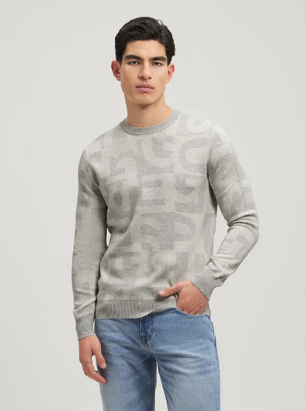 Eco Grey Denny Logo Knit Jumper