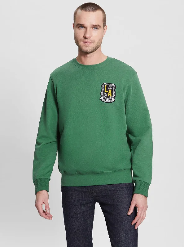 Green Yustin Logo Embroidered Jumper