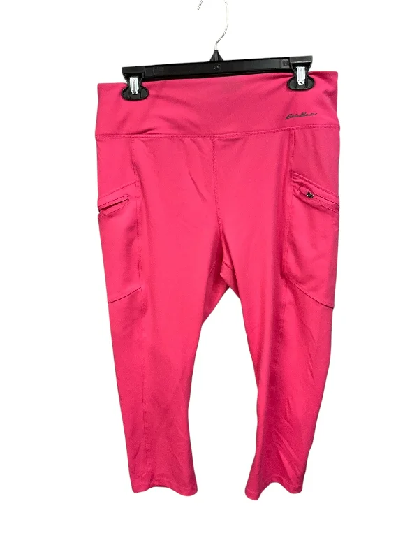 Athletic Leggings By Clothes Mentor In Pink & White, Size: L