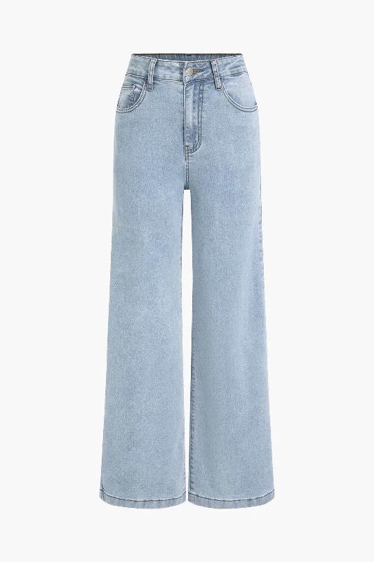 Denim Pocket Button Jeans