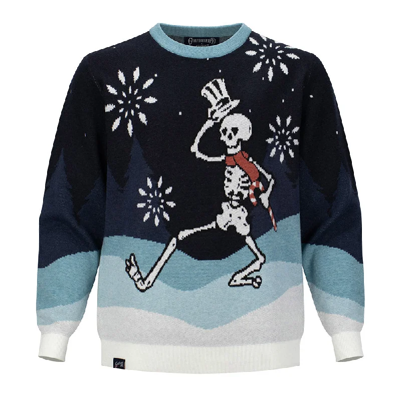 Grateful Dead | Crewneck Holiday Sweater | Winter Dancing Skeleton