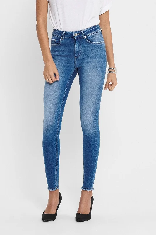 Blush Midsk Jeans - Medium Blue