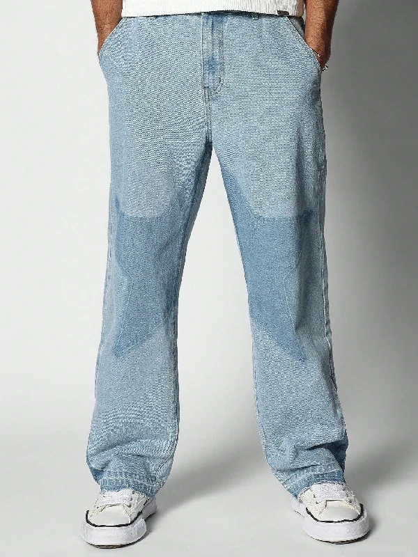 Flare Fit Jean With Star Insert Detail