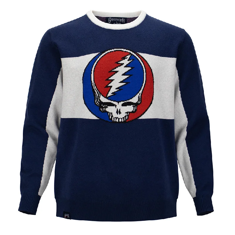 Grateful Dead | Regular Sweater | Stealie in Blue & White