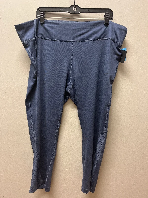 Athletic Leggings By Nike Apparel In Grey, Size: 3x