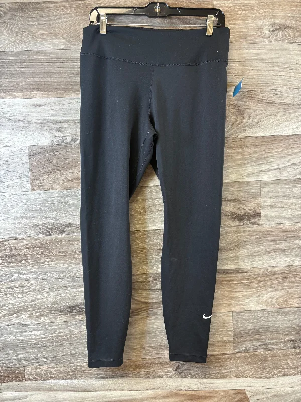 Athletic Leggings By Nike Apparel In Black, Size: Xl