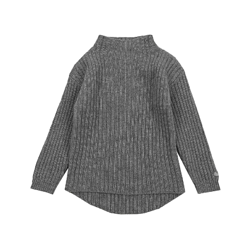 Dai Merino Wool Sweater | Grey Melange