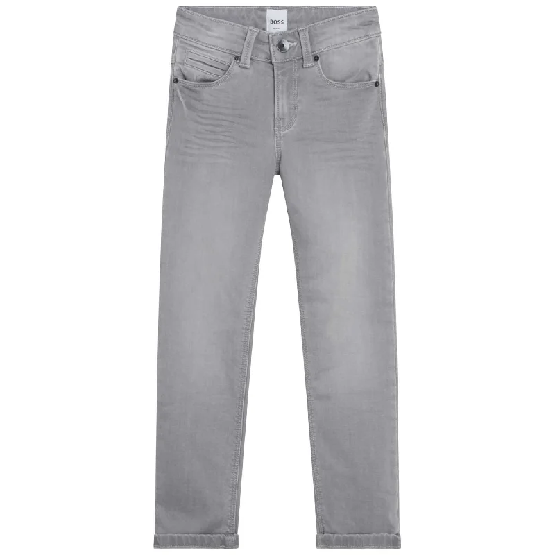 Hugo Boss  Boys Denim Pants_ Grey J24838_Z20