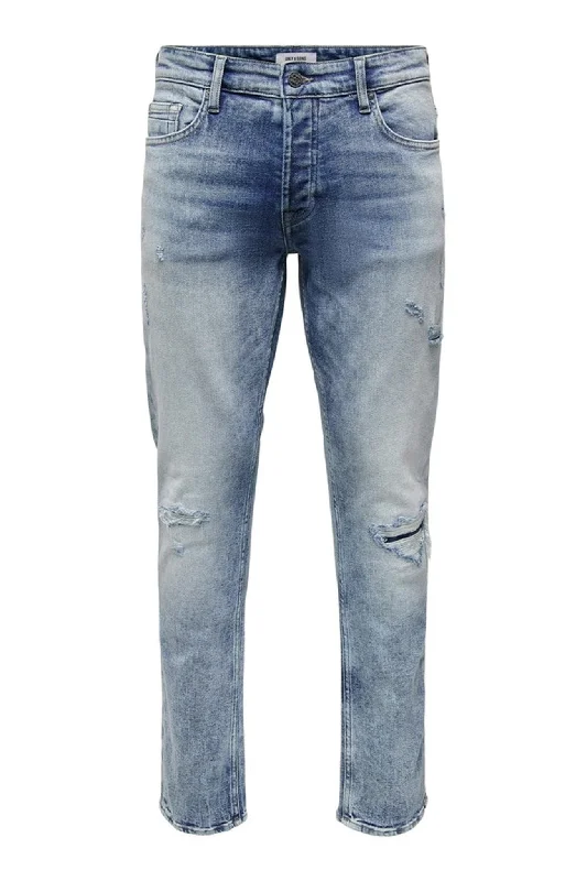 Weft Reg Blue Jeans - Blue Denim