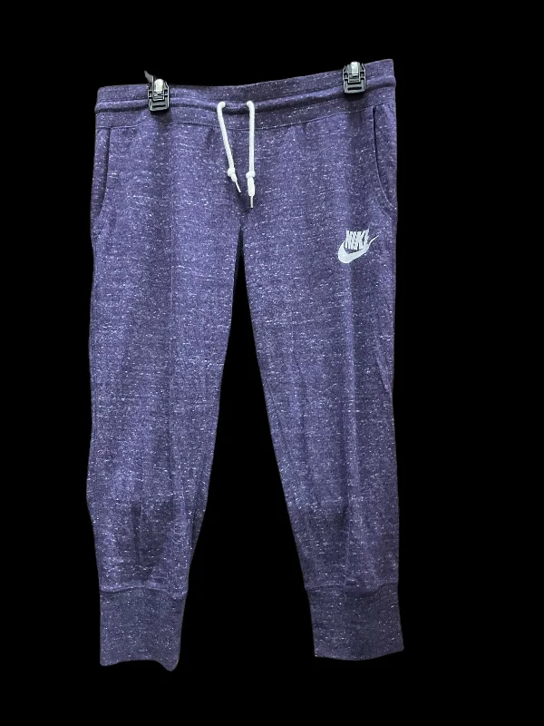 Athletic Leggings Capris By Nike In Purple, Size: M