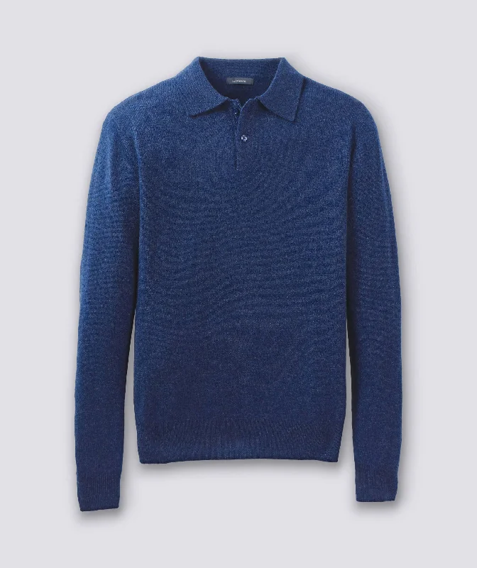 Wade 2-Button Cashmere Polo Sweater