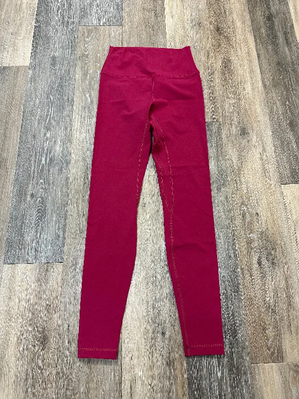 Athletic Leggings By Hey Nuts In Red, Size: 4