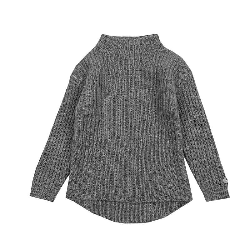 Dai Merino Wool Sweater | Grey Melange