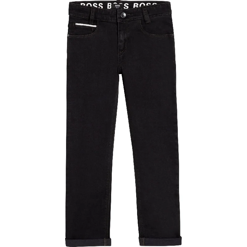 Hugo Boss Boys Black Denim Jeans  J24729