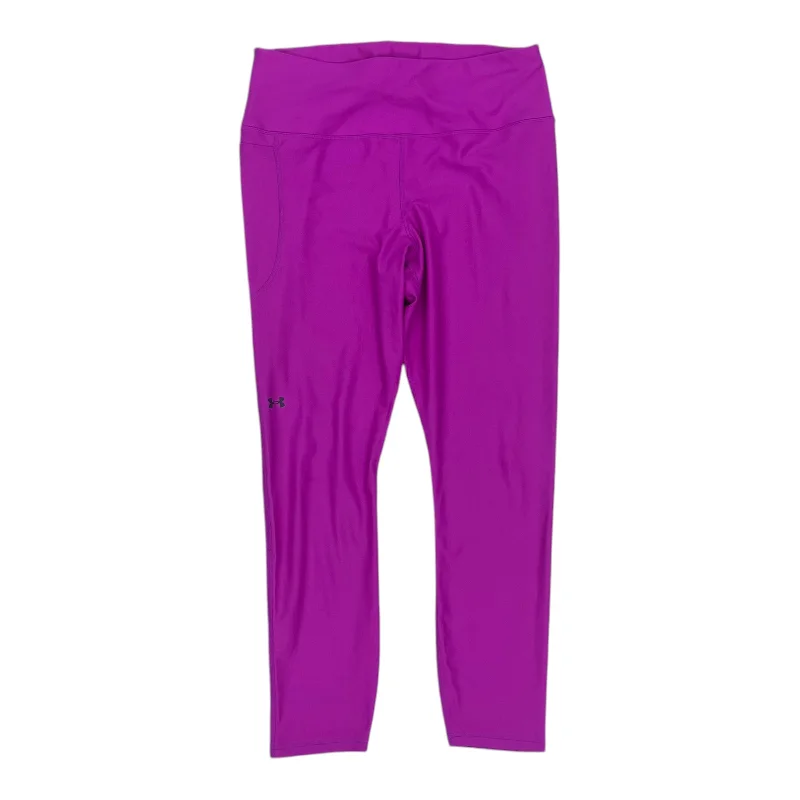 Athletic Leggings By Under Armour In Purple, Size:1X