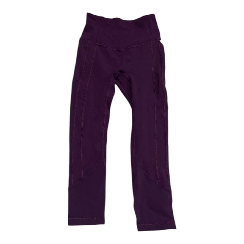 Athletic Leggings By Lululemon In Purple, Size: 4