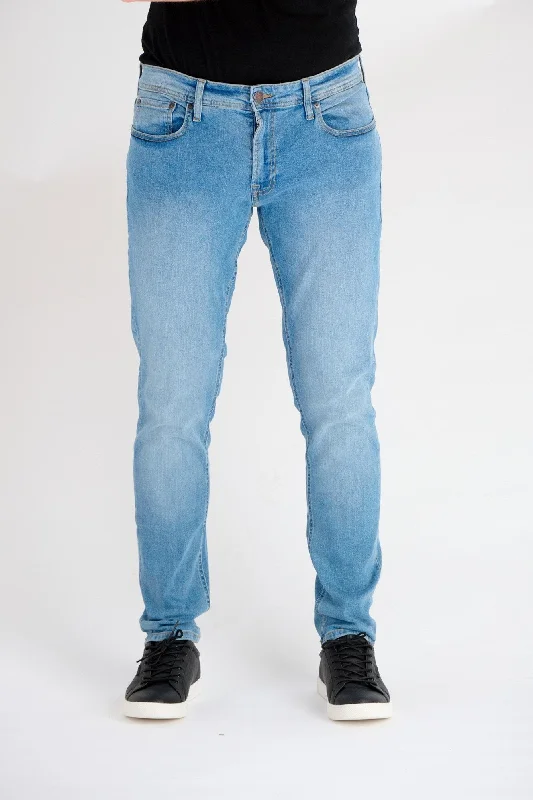 Performance Jeans (Slim) - Light Blue Denim